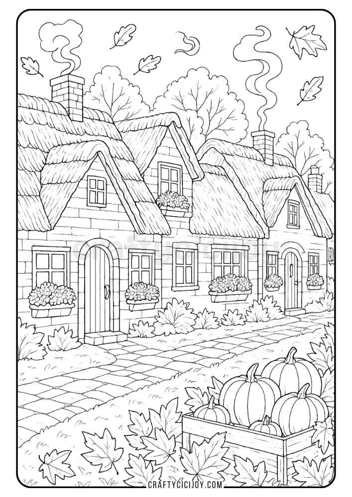 Adult Fall Coloring Pages 12