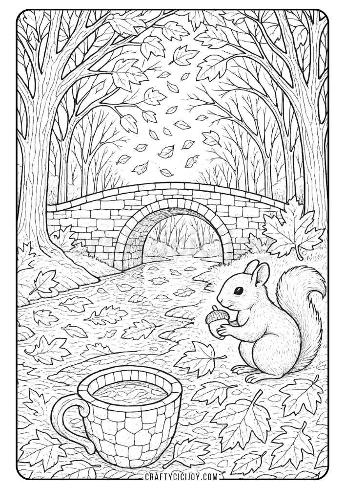 Adult Fall Coloring Pages 15