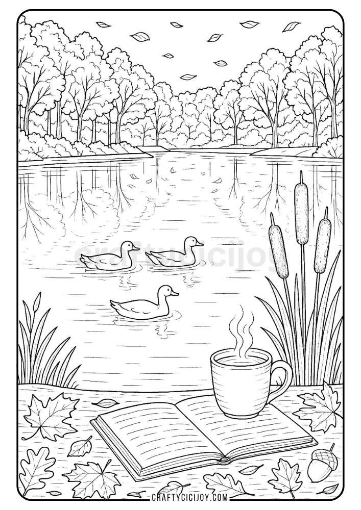 Adult Fall Coloring Pages 17