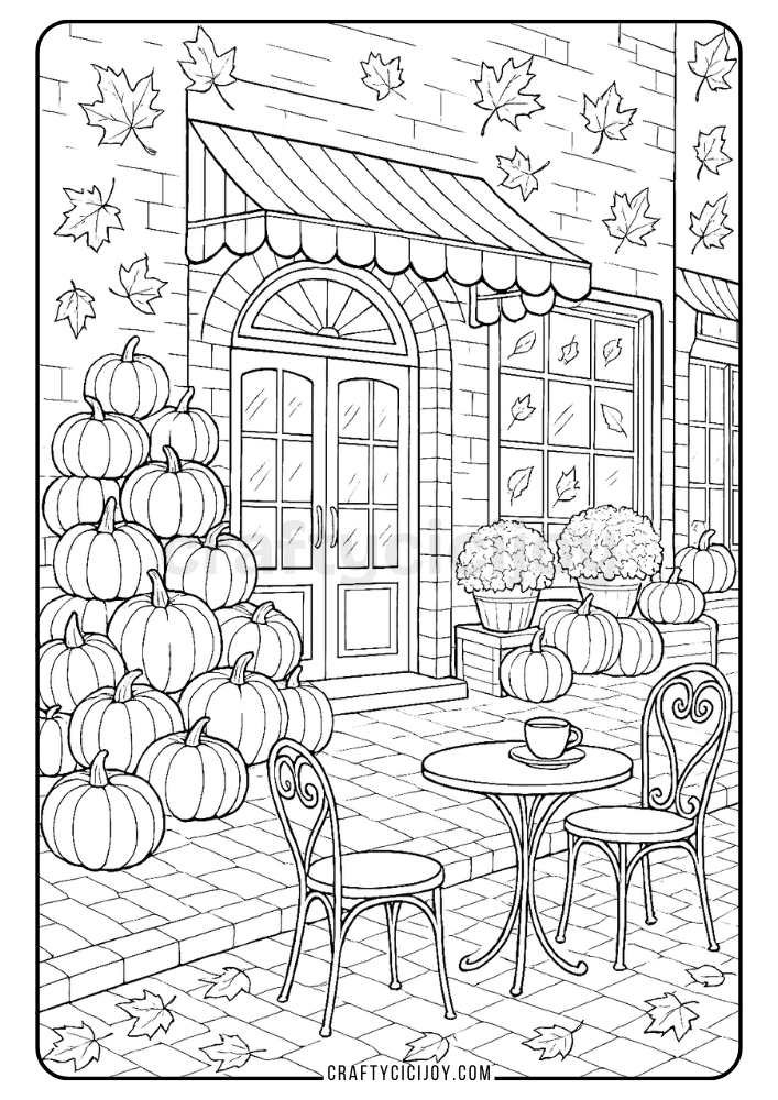 Adult Fall Coloring Pages 2