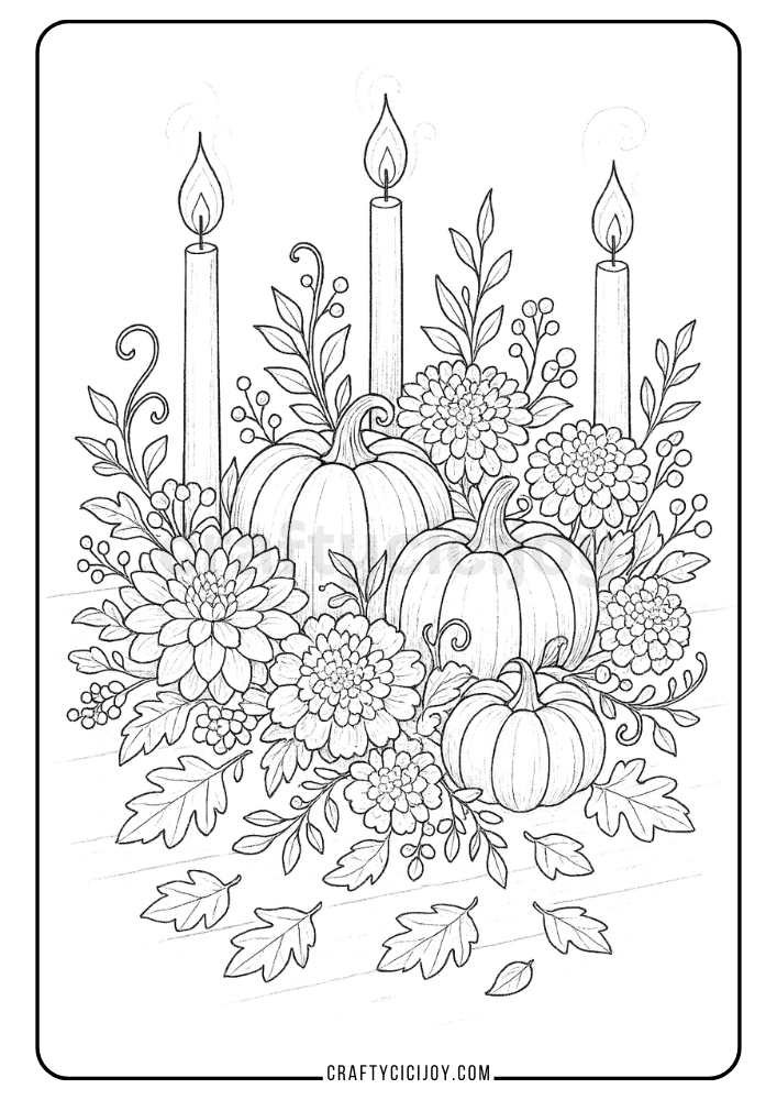 Adult Fall Coloring Pages 28