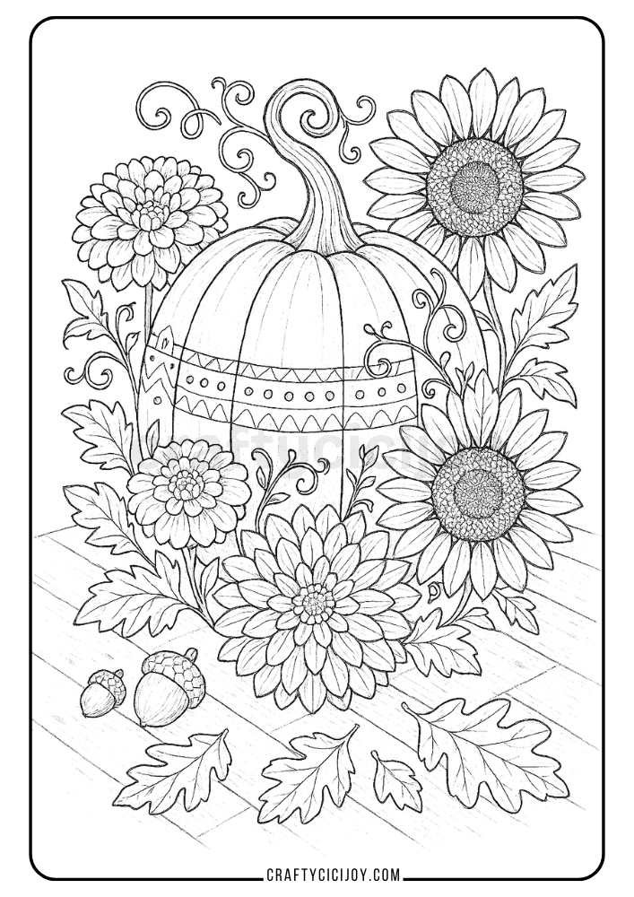 Adult Fall Coloring Pages 29