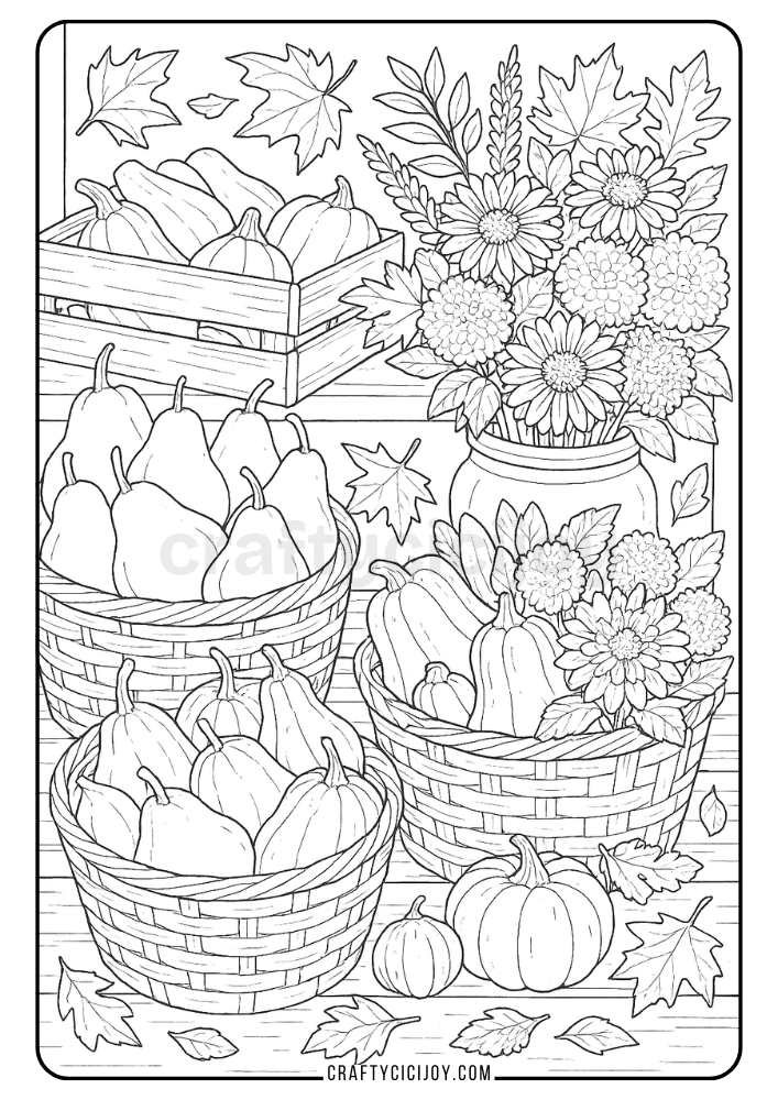 Adult Fall Coloring Pages 5