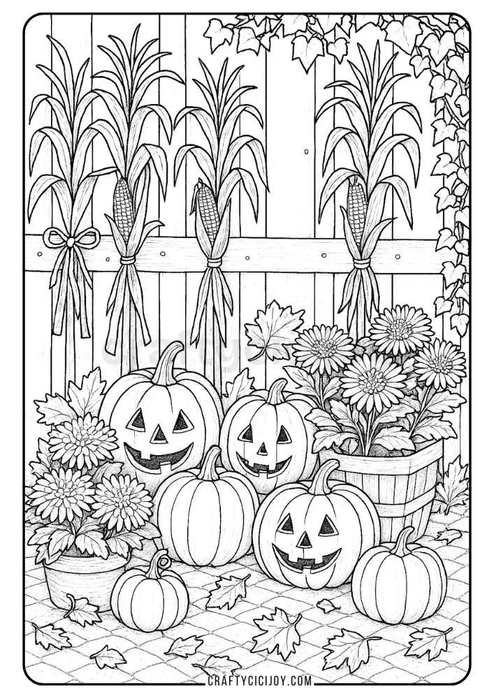 Adult Fall Coloring Pages 8