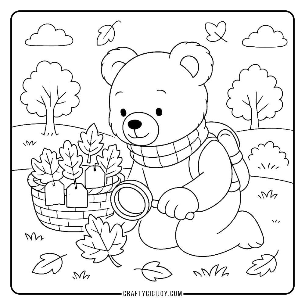 Cozy Fall Coloring Page 13