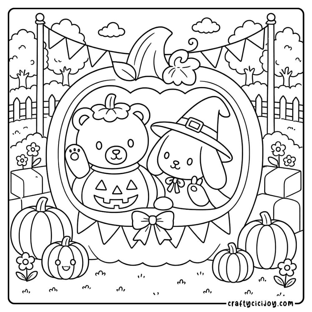 Cozy Halloween Coloring Pages 19