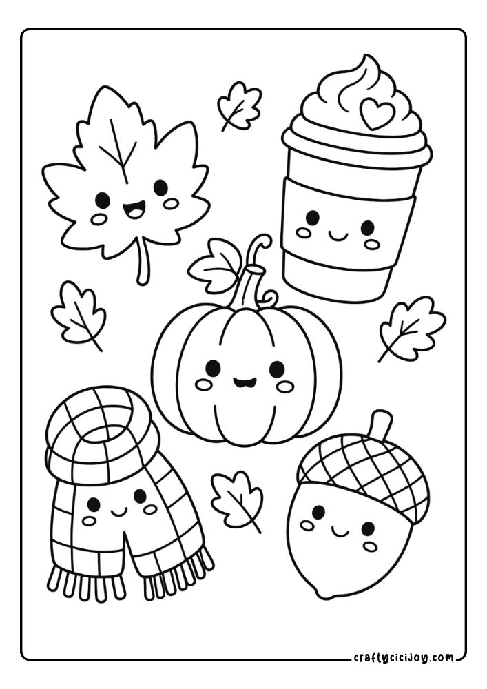 Fall Coloring Pages 4