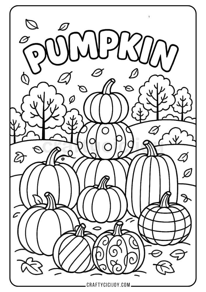 pumpkin coloring sheet