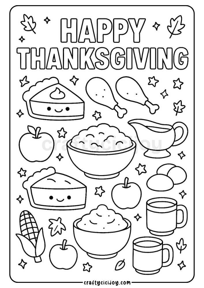 Thanksgiving Coloring Page 3