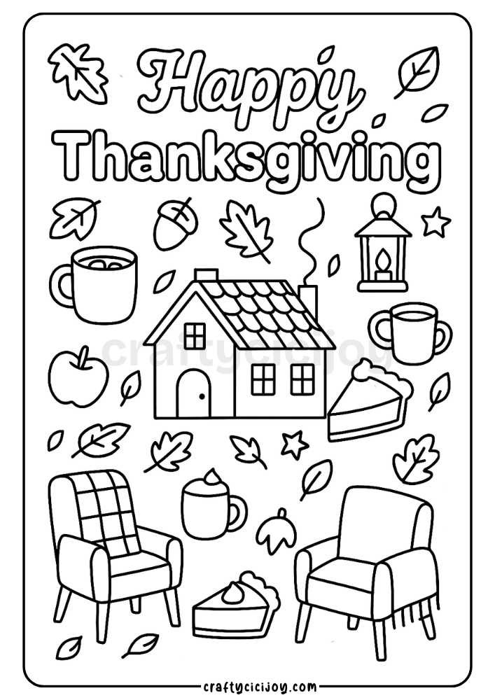 Thanksgiving Coloring Page 7