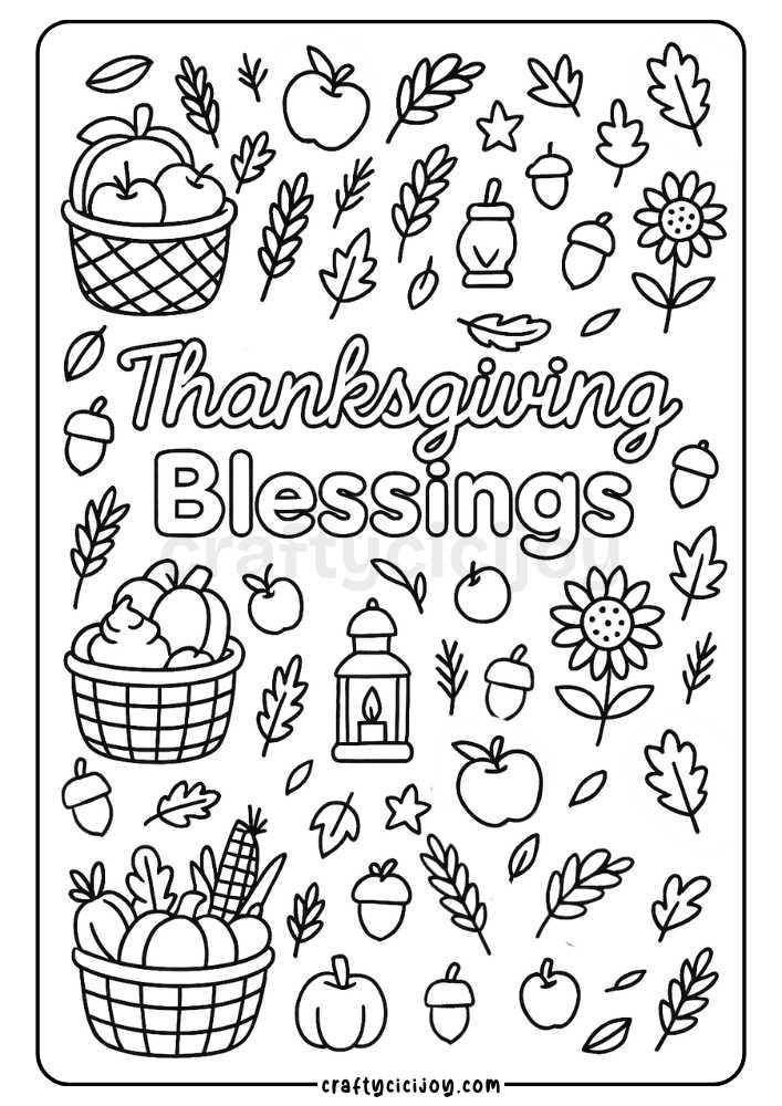 Thanksgiving Coloring Page 8