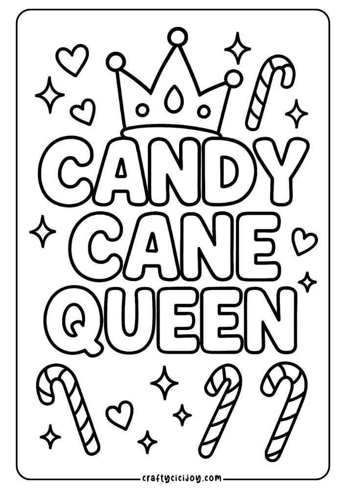 Candy Cane Coloring Pages 10