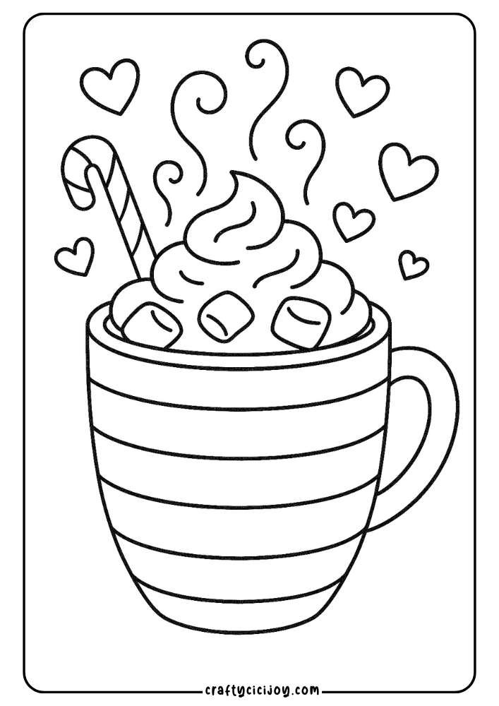 Candy Cane Coloring Pages 3