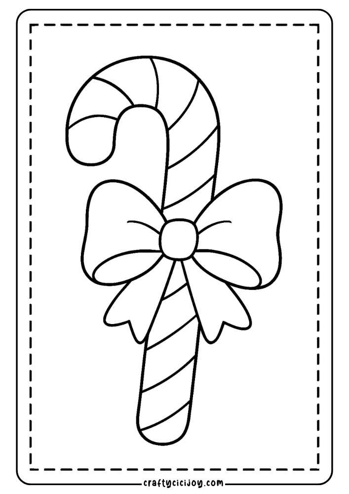 Candy Cane Coloring Pages 5