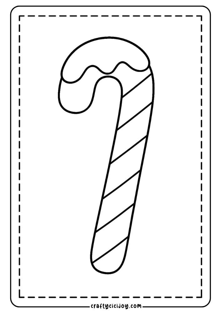 candy cane coloring pages