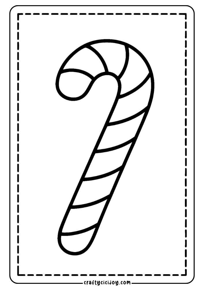 Candy Cane Coloring Pages 7