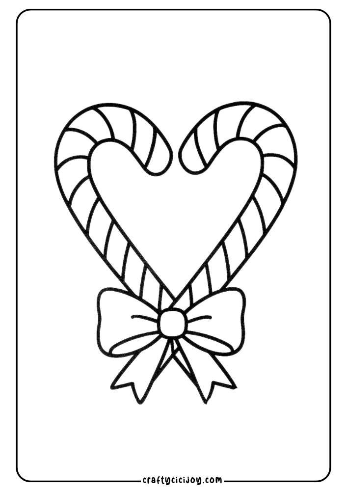 Candy Cane Coloring Pages 9