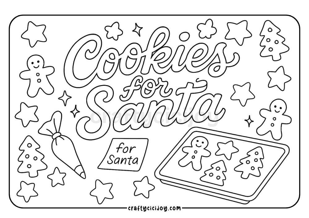 Christmas Coloring Sheets Landscape 8