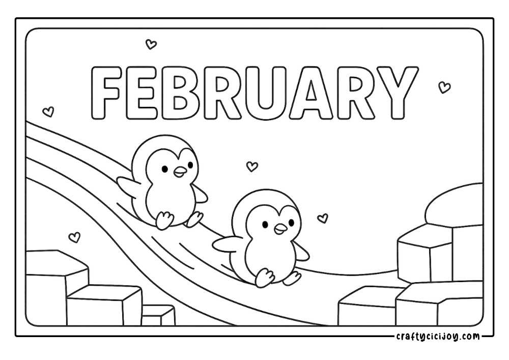 Free February Coloring Pages For Kids 2025 Free February Coloring Pages For Kids 2025