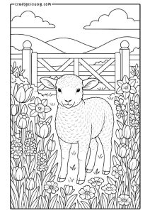 Lamb Coloring Pages (30 Free Printable PDFs)