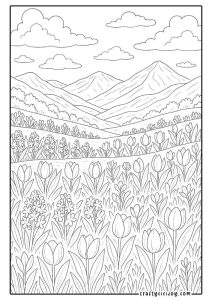 Spring Coloring Pages For Adults (20 Free Printable PDFs)
