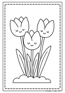 Tulip Coloring Pages (15 Free Printable PDFs)