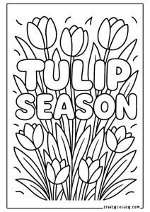 Tulip Coloring Pages (15 Free Printable PDFs)