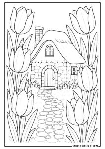 Tulip Coloring Pages (15 Free Printable PDFs)