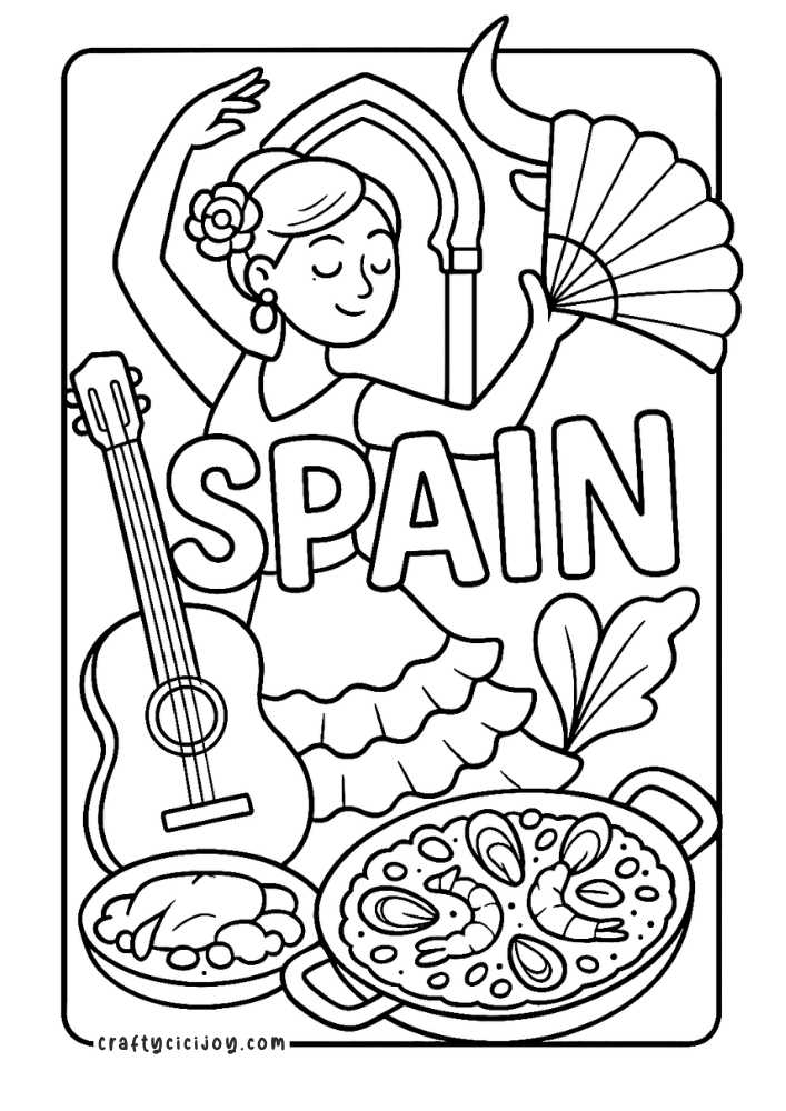 Countries Coloring Page