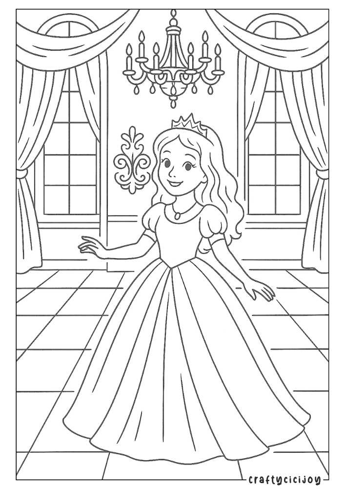 Princess Coloring Sheets 10