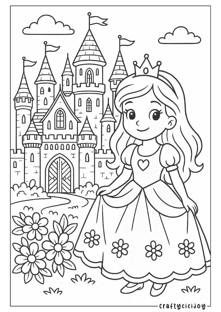 Princess Coloring Sheets 3