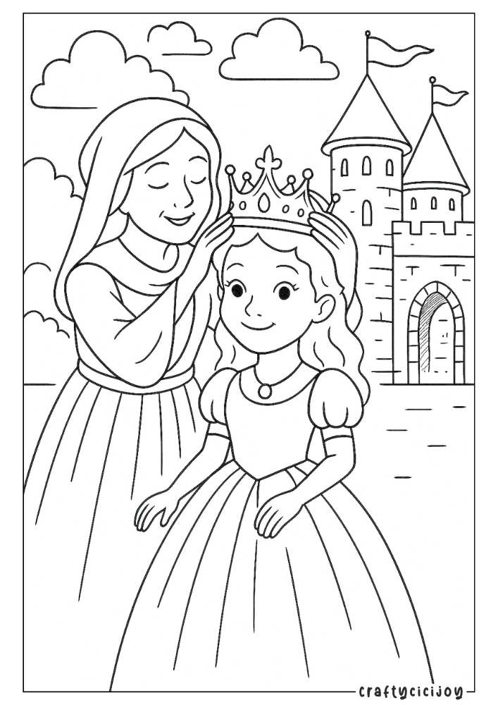 princess coloring pages for kids