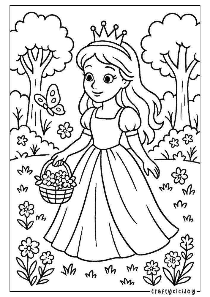 Princess Coloring Sheets 9