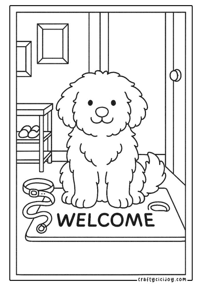 Puppy Coloring Sheets 1