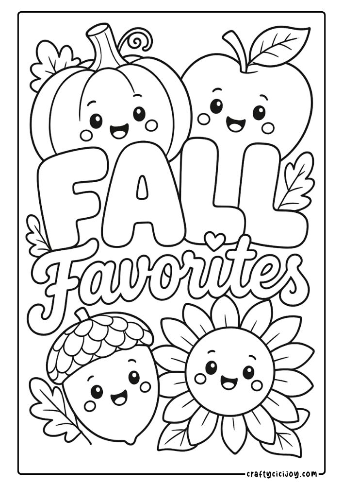Fall Quote Coloring Pages